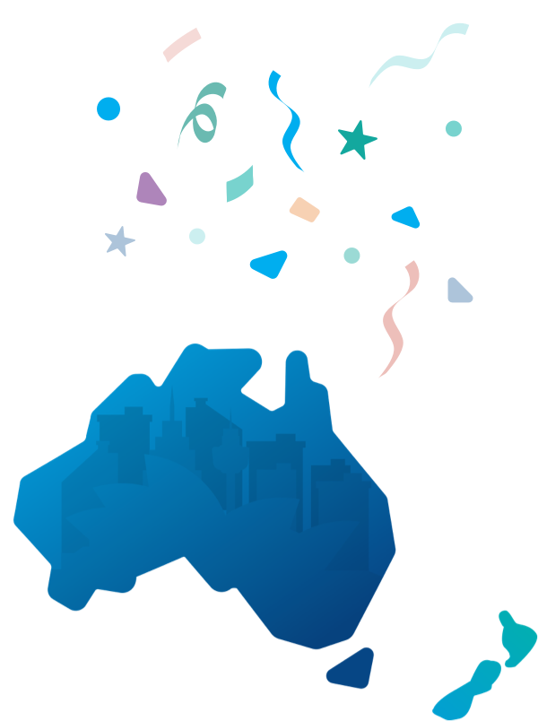Australia NZ confetti
